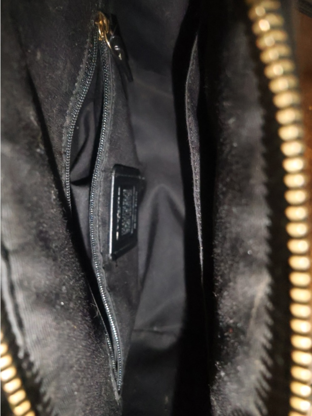 COACH Rowen Brown Signature Satchel with moon prints and Black Trim - Picture 9 of 14